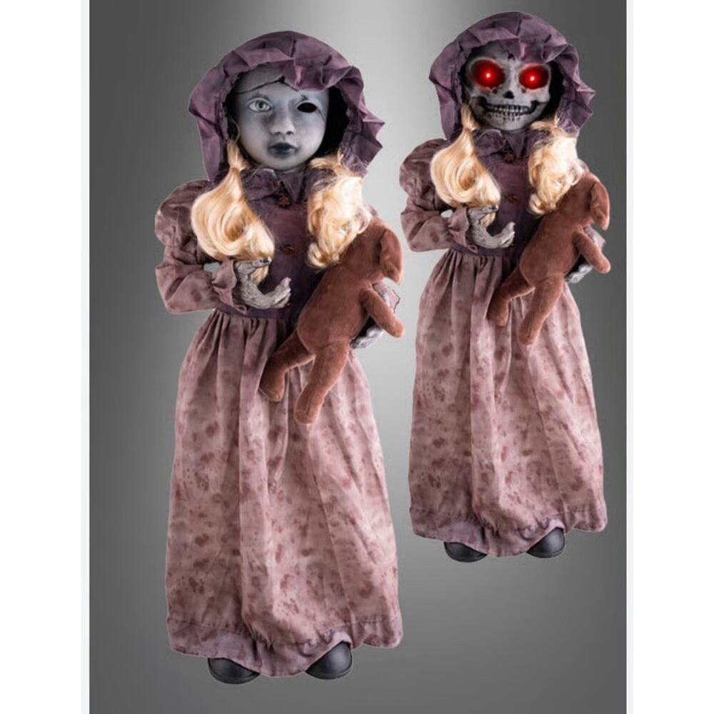 Home Depot Accents Halloween 3 Ft Haunted Animated LED‎ Doll Rotating Head 2024